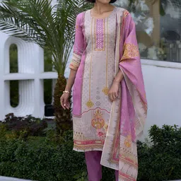 Siya Fashion Women Ethnic Motifs Embroidered Regular Mirror Work Kurta with Trousers & With Dupatta-10