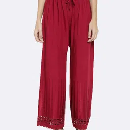 Clora Creation Women Embroidered Ethnic Palazzos-image-10
