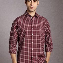 Louis Philippe Sport Checked Slim Fit Pure Cotton Casual Shirt-picture-0