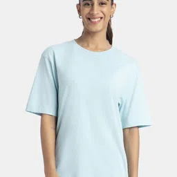 Jockey Super Combed Cotton Solid Oversized Tshirt with Drop Shoulder Styling-image-58