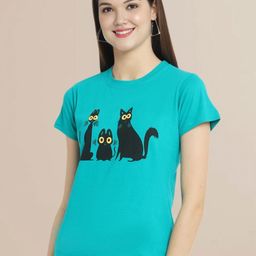 Metronaut Women Graphic Printed Round Neck Cotton T-shirt-image-95