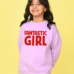 NUSYL Girls Typography Printed Oversized Sweatshirt-image-56