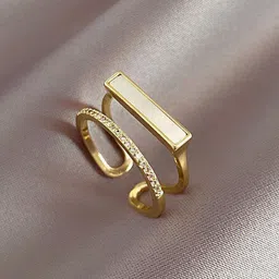 Just Lil Things Stone Studded Adjustable Finger Ring-40