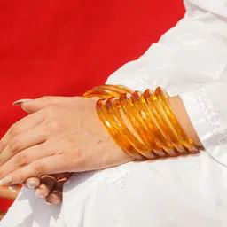 Janpath Online Set Of 2 Crystal Cut Glass Bangles-2