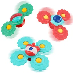 Kidology Pack Of 3 Silicone Suction Spinner Toy-picture-29