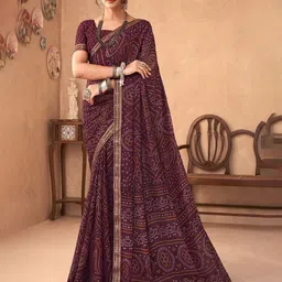 Reboot Fashions Bandhani Pure Chiffon Bandhani Saree-picture-19