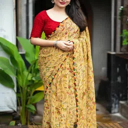 SAADHVI Warli Pure Georgette Saree-image-10