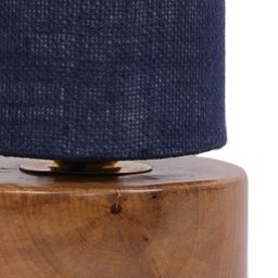 Devansh Blue & Copper-Toned Solid Traditional Column Table Lamp image 3