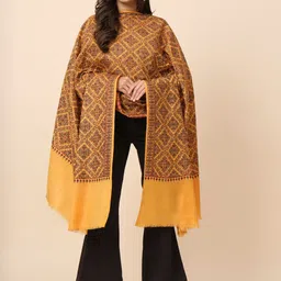 Pashmoda Floral Embroidered Pure Wool Shawl-picture-43