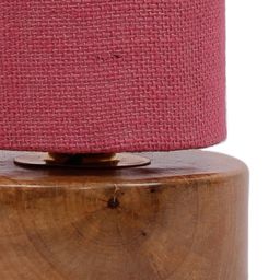 Devansh Pink & Copper-Toned Solid Traditional Column Table Lamp image 4