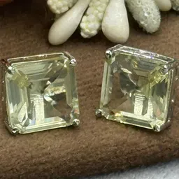 VANSHIKA JEWELS Gold Plated Artificial Stones Square Studs-picture-10