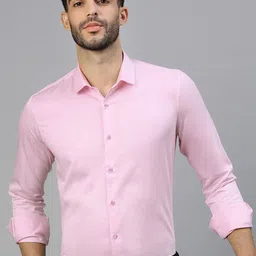 ZEDD Men Cutaway Collar Solid Cotton Casual Shirt-image-91