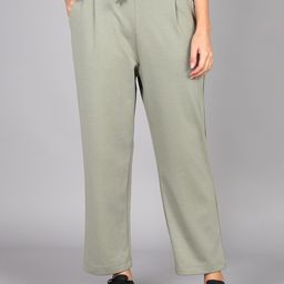 Alan Jones Women Relaxed Easy Wash Pleated Trousers-picture-0