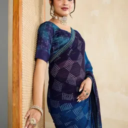 KALINI Bandhani Printed Saree-image-95