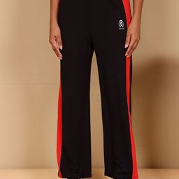 Zicada Women Colourblocked Striped Loose Fit Trousers-image-85