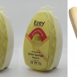 Ezey Shine Sponge (Natural)-Pack of 2 Pcs + shoe brush Shiner-image-48