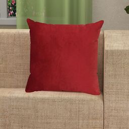 Yellow Weaves Maroon Velvet Square Shaped Cushion Covers-image-1