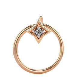VALANOVA Women 18K Rose Gold Nosepin Diamond 0.21 gm-picture-47