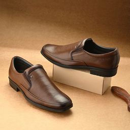 Valentino Men Round Toe Formal Slip On Shoes-image-59