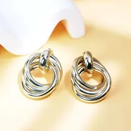 Zoey Silver Plated Korean Geometric Studs-35