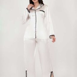 ISLAY Women Lapel Collar Neck Night suit-image-59