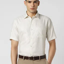 Van Heusen Checked Cotton Formal Shirt-image-94