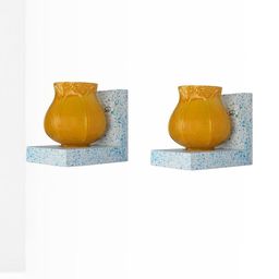 SOMIL Yellow Glass Cylinder Printed Wall Lamps-image-79