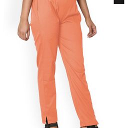 SRISARAS Women Pack Of 2 Mi Rise Regular Fit Cotton Peg Trousers-image-1