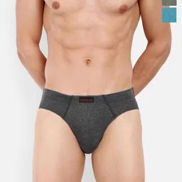 LOGGERHEAD Pack Of 3 Cotton Mid-Rise Basic Briefs LHCB001-ANTHRA-AQUA-GREY-image-85