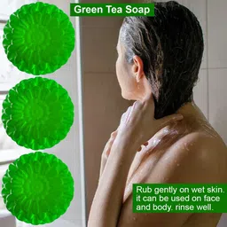 GROOVY Set Of 3 Grape Goodness Green Tea Bath Bar - 100 g Each image 3