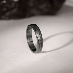 GIVA Men 925 Silver Rhodium-Plated Royale Band Finger Ring-image-48