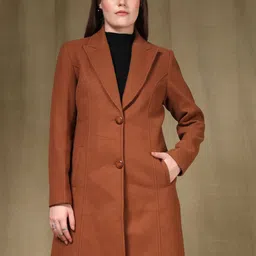Juelle Women Notched Lapel Collar Stylished Single-Breasted Overcoat-image-84