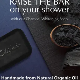 Olifair Set Of 4 Charcoal Whitening Soap With Vitamin B3 - 120 g Each image 2