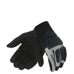 Royal Enfield Men Patterned Leather Riding Gloves-image-66