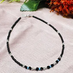 Arte Jewels 92.5 Sterling Silver Beaded Single Anklet-38