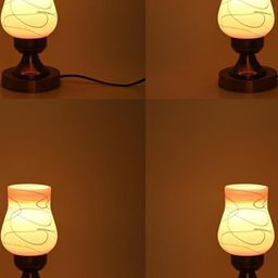 SOMIL White Glass Cylinder Table Lamps-picture-7