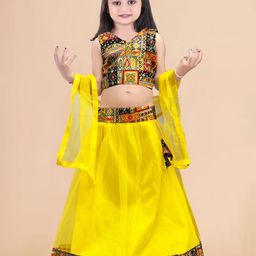 Sainur creation Girls Printed Ready to Wear Lehenga & Blouse With Dupatta-image-73