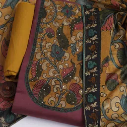 Meena Bazaar Floral Printed Sequinned Unstitched Dress Material-image-93