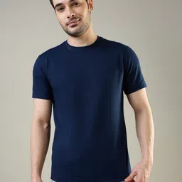 Park Avenue Men Solid Round Neck Cotton T-shirt-image-19