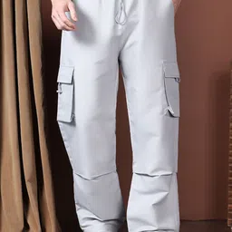 Kotty Men Relaxed Easy Wash Cargos Trousers-image-54