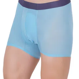 AMOUREUX Men Solid Outer Elasticated Trunk M7085_Sblu_L image 3