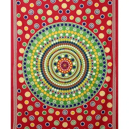 BAJO'S 6-Pcs Green & Red Printed Cotton Single Diwan Set image 3