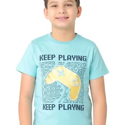Nuego Boys Printed Bio Finish T-shirt-image-64