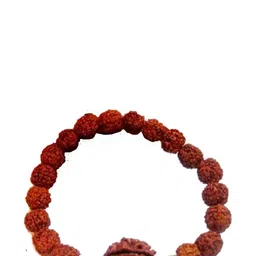 Divine souvenirs Unisex Rudraksha Beaded Elasticated Bracelet-91