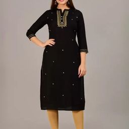 MF Hayat Floral Embroidered Straight Kurta-picture-2