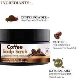 Volamena Coffee Scalp Scrub To Remove Dandruff & Exfoliate Scalp 50 ml image 2