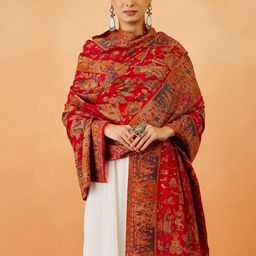 Pashmoda Women Ethnic Motifs Woven Design Shawl-12