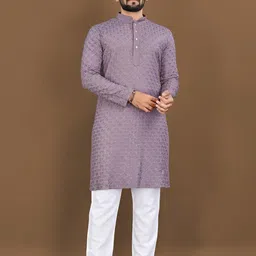 BALAJI CREATION Men Cotton Solid Straight Kurta-image-10