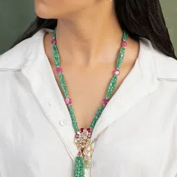 Tyaani Jewellery by Karan Johar Women Red Earrings Diamond-image-63
