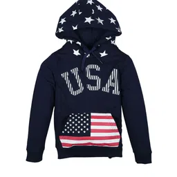 PLUM TREE Boys Alphanumeric Printed Hood Cotton Pullover Sweatshirt-picture-16
